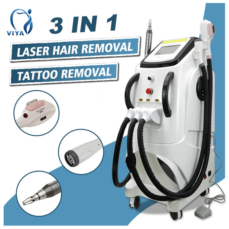 3 in 1 OPT new laser hair removal laser diode laser hair removal machine permanent tattoo removal machine (7)