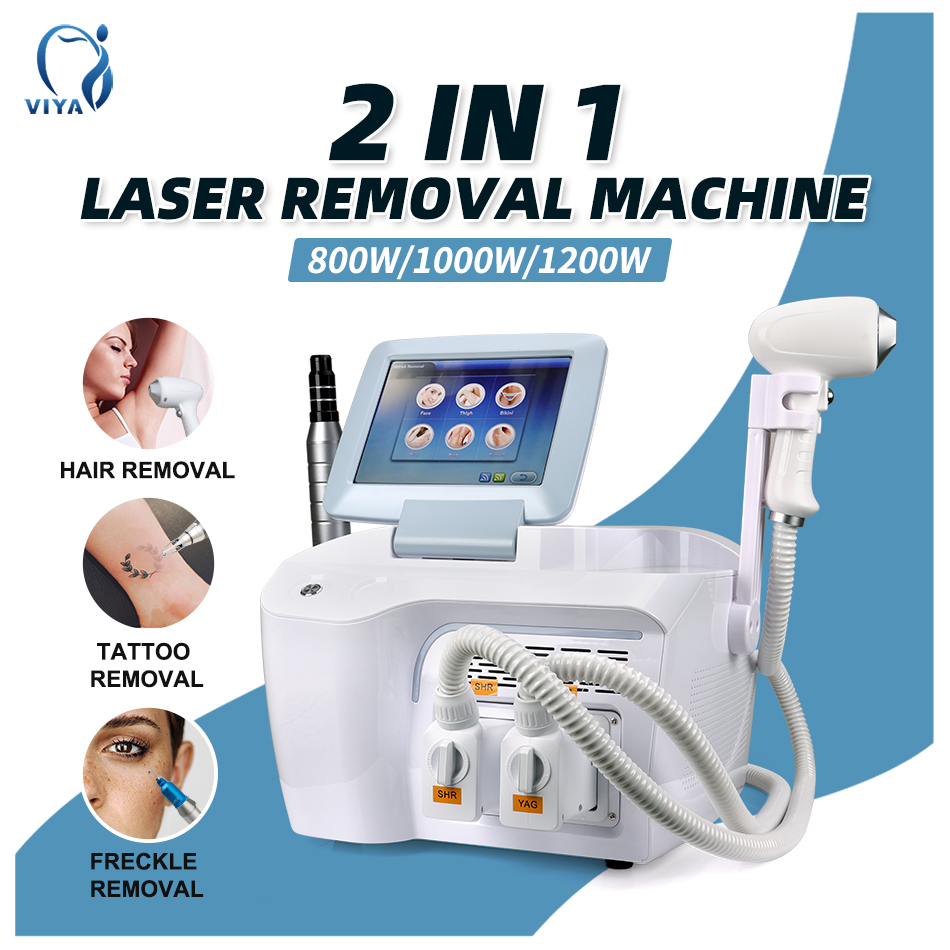 Multi-function Laser Machine for Hair Removal + Tattoo Removal + Remove moles