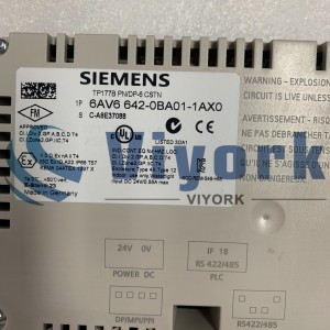 Siemens 6AV6642-0BA01-1AX0 5.7 INCH SCREEN DIAGONAL 256 NUMBER OF COLORS
