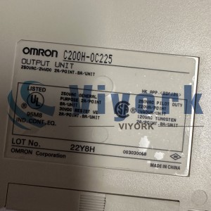 Omron C200H-OC225 OUTPUT MODULE CONTACT 2/8 AMP 250 VAC/24 VDC