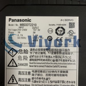 Panasonic MBDDT2210 SERVO DRIVER MINAS A4 SERIES FRAME B 15AMP
