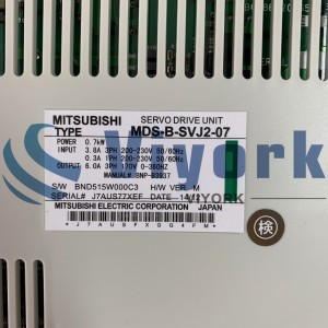 Mitsubishi MDS-B-SVJ2-07 SERVO DRIVE CNC 3.8A 3PHASE 200-230VAC 50 / 60HZ 700W