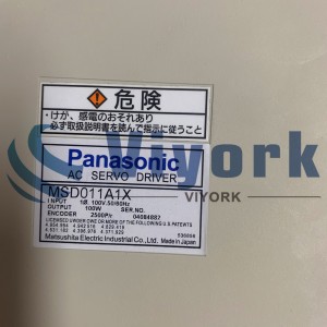 Panasonic MSD011A1X AC SERVO DRIVER 1PH 100VAC INPUT 100W OUTPUT