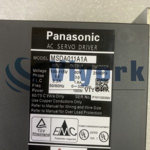 Panasonic MSDA011A1A AC SERVO DRIVE MINAS A-SERIES 100W 100V
