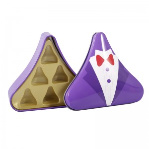 Triangular tin box DR0144A-01 for chocolate