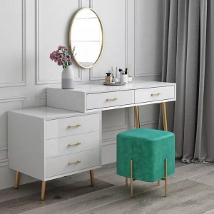 modern european make up dressing table,dressing table with lighted mirror and stool