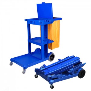 Wholesale Restaurant service Multifunction hotel housekeeping trolley cleaning rubbermaid Janitorial cart