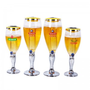 3L Beer Tower Beverage Dispenser with LED Colorful Shinning Lights and Ice Tube