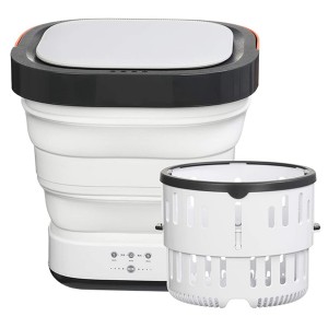 Mini Portable Bucket WasherFoldable Washing Machine with Soft Spin Dry