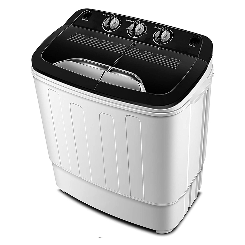 Other Portable Washing Machine Home Appliances Compact Mini Twin Tub Washing Machine w/Wash and Spin Cycle, Built-in Gravity Drain, 13lbs Capacity For Camping Apartments College Rooms Featured Image