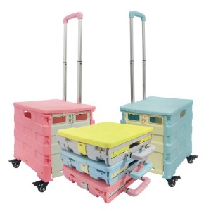 Plastic folding shopping trolleys & carts