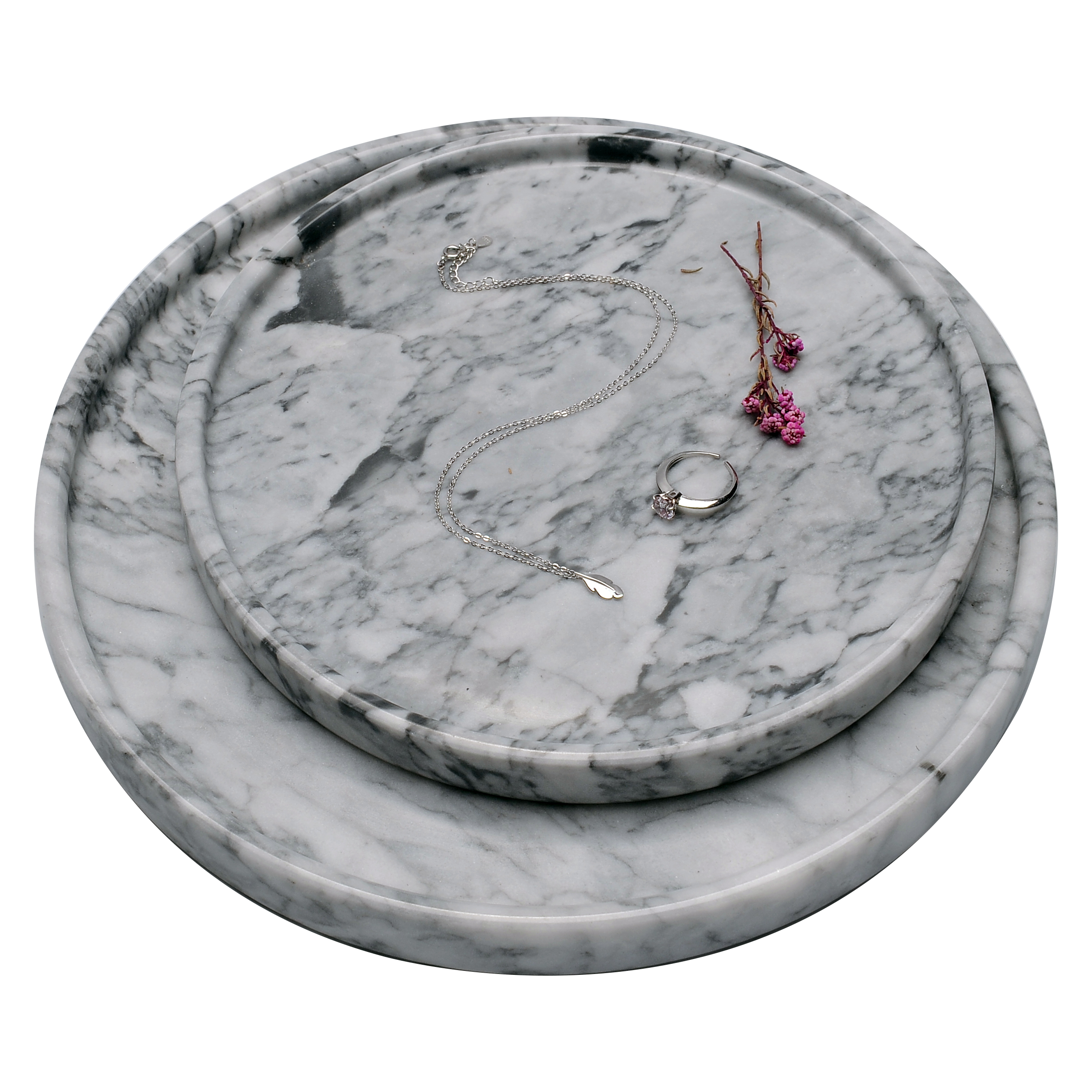 Restaurant Hotel Decorations Home Luxury Nordic Style Round Serving Marble Tray