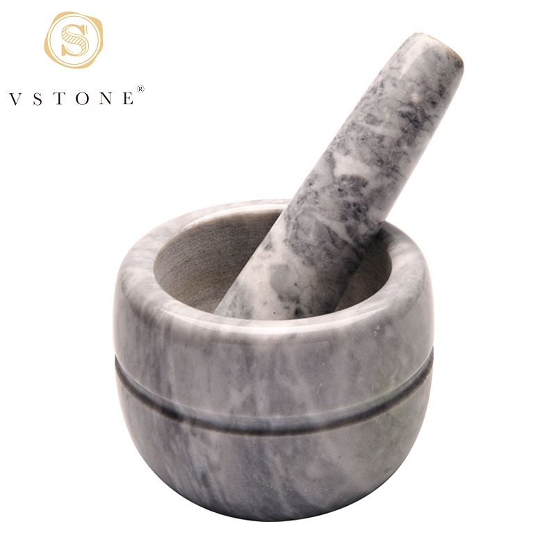 Unique Natural Stone Marble Mortar and Pestle Mortar with Pestle Pestle and Mortar for Kitchen and Restaurant