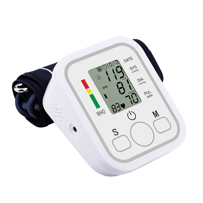 Arm electronic sphygmomanometer digital voice speaker blood pressure monitor