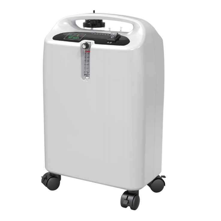 What is the oxygen concentration set for the home oxygen concentrator and the best oxygen absorption effect?