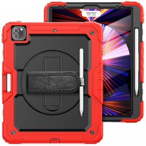 Shockproof Rugged Case for iPad Pro 12.9 2021 2022 strap cover