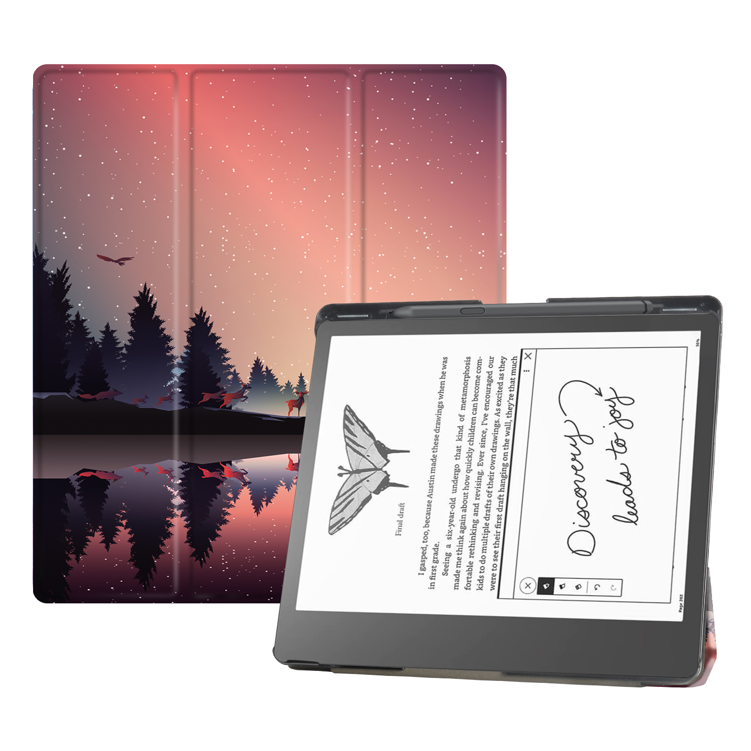 PU Leather Case for Kindle Scribe 2022 10.2 Inch Auto Wake Sleep Funda  E-reader Cover