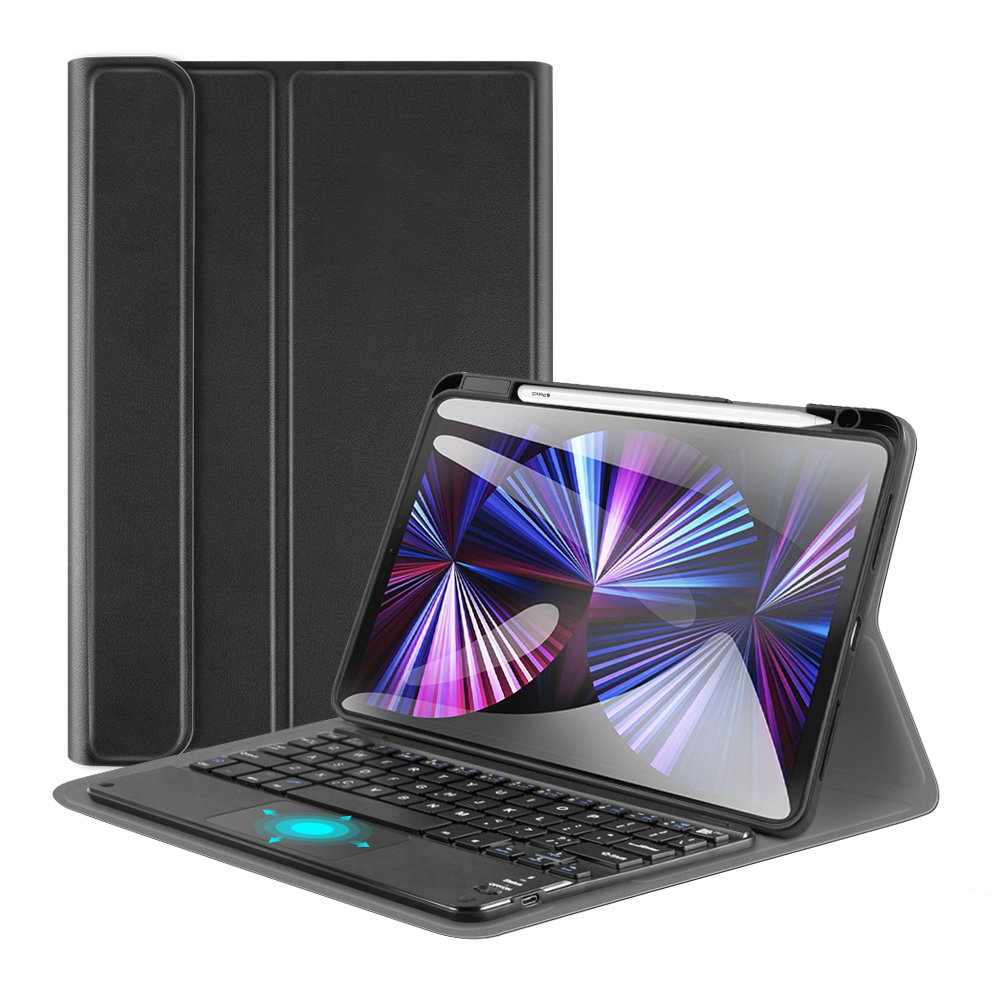 Wireless keyboard cover case with touchpad