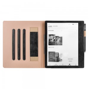 Luxury Leather case for Kobo Elipsa 10.3 inch 2021 with hand strap with pencil holder
