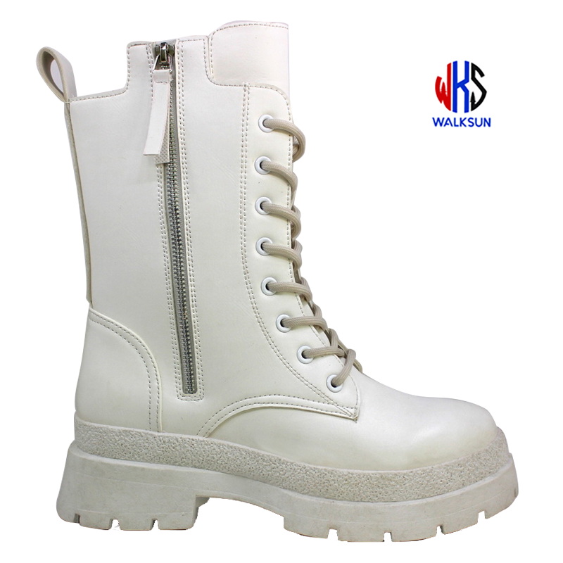 Lady fashion boots women side zipper Lady Injection Boots women highing boots