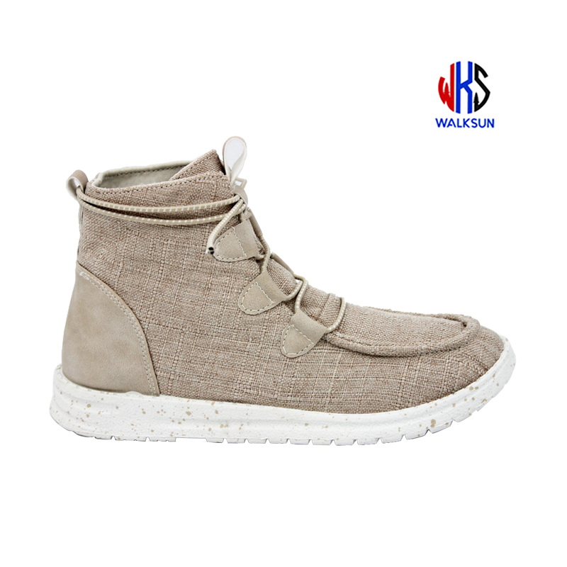 Lady flat lace-up canvas short boots Lady Injection Boots women casual  shoes