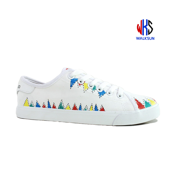 Lady Vulcanized Shoes Canvas Breathable Fashion Walking Shoes