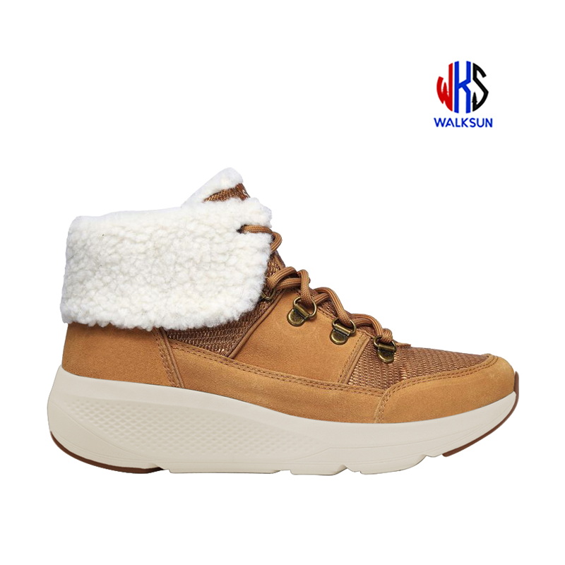 Fashion Women’s genuine leather Soft Warm ventilation Lace up Martin shoes Casual boots