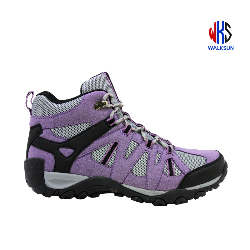 Womens Lace-up Hiking,webbing Stripe Breathable,outdoor Boots,ankle Shoes