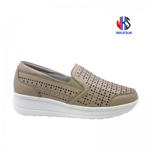 Good Quality Lady Shoes - flat-bottomed wedge-heeled flat platform shoes casual women’s single shoes – Walksun