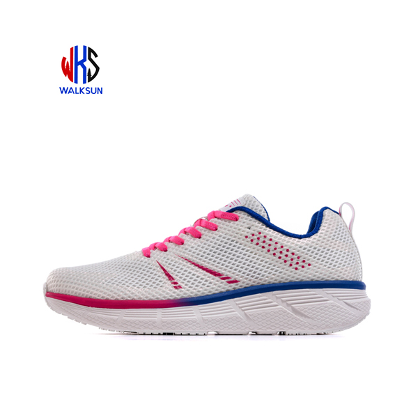 Polyester mesh running shoes single layer cushioned daily running sneaker