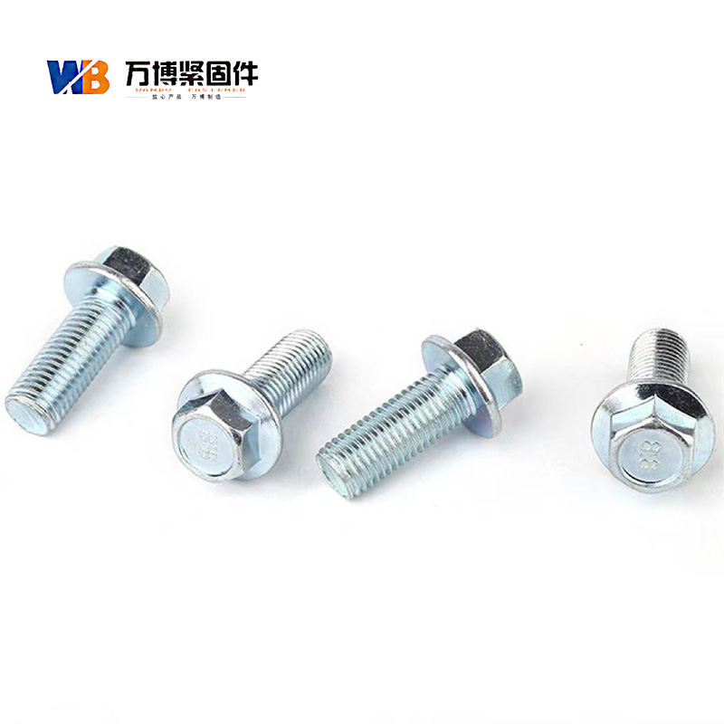 Hex Flange Bolt With Bright Zinc Plated