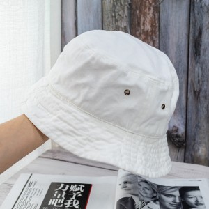 Hot selling cowboy fisherman hat casual flat top washed distressed solid color basin hat adult classic hat