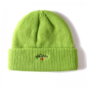 Acrylic Custom Embroidery Winter Knitted Beanie Hat Custom Winter Hat