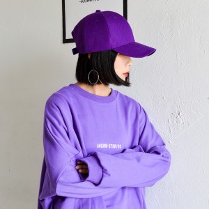 Fashionable purple women’s peaked cap 2022 new spring and autumn men’s all-match baseball hat
