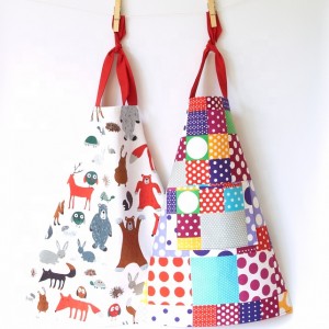 Canvas cotton custom patterned children’s apron durable kitchen Chef painting Child Kids Apron kids art apron