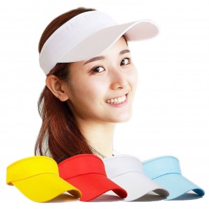 Cheap women Mens Cotton Custom Sun Visor Hat Cap with Embroidery logo