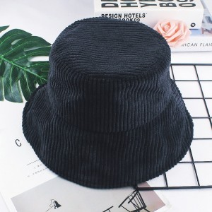 China factory wholesale plain blank corduroy bucket hats with custom logo
