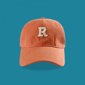 Summer Custom R Letter Blank Outdoor Sun Hat Unisex Plain Cotton Baseball Caps