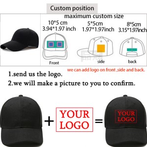 Custom Summer Promotional Plain Blank Embroidery Logo Men Adjustable Sports Baseball Cap