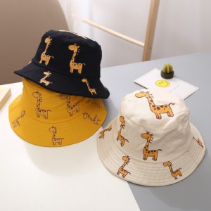 kids children adult multil-color embroidery silk print custom logo printed cotton bucket hat for men women