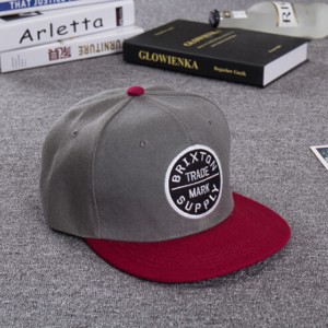 6 Panel Snapback Cap With Embroidered Logo Patch
