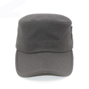 100% Cotton Fit Black Military Army Cadet Cap And Hat