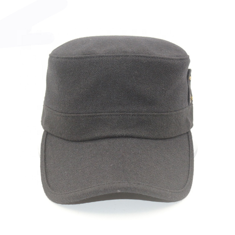 factory low price  High Quality Cap  - 100% Cotton Fit Black Military Army Cadet Cap And Hat –  Wangjie