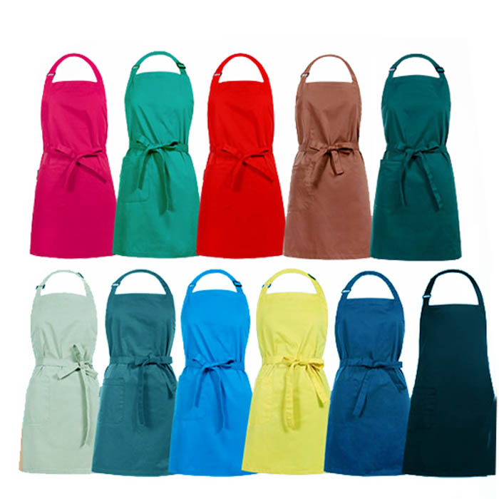 Cheap price Kitchen Work Apron For Women - Wholesale printing aprons kitchen cotton apron for men women –  Wangjie