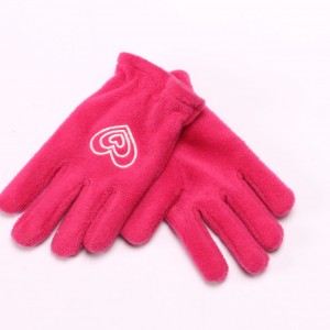 polar fleece girl gloves