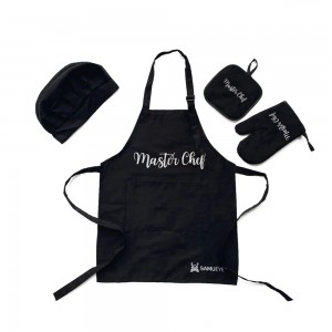 Kitchen Adult Apron and Glove Cooking Apron Set