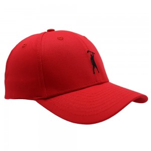 2022 New Style Cotton Twill Red Solid Color Custom Logo Gorras Embroidery Hats Embroidery Golf Baseball Caps