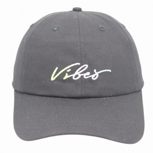 100% cotton twill custom flat embroidery logo baseball cap unstructured dad hat with metal buckle closure