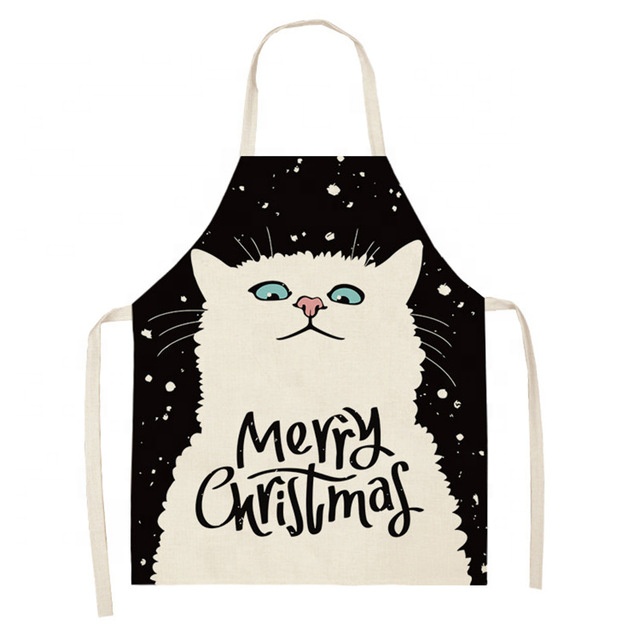 Low MOQ for  Knitted Scarf With Logo  - Wholesales Full Print Adult Bib Full Length Adjustable Size Baking Aprons Cheap Cat Apron –  Wangjie