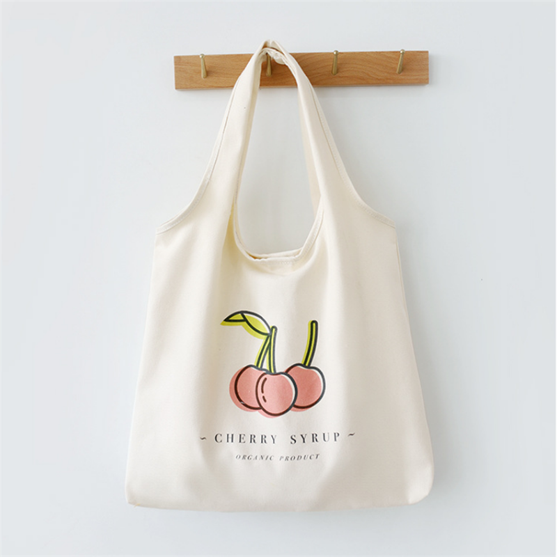 2021 High quality  Canvas Bag  - wholesale Simple style lady shoulder shopping bag with custom printed logo canvas bag –  Wangjie